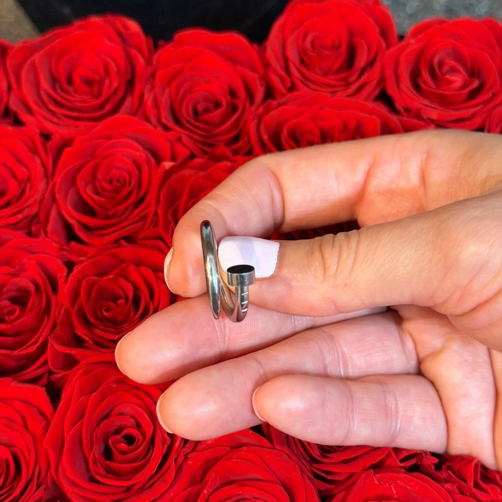 Screw Ring Silver with stamp
